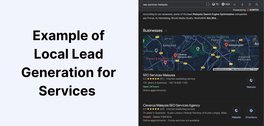 Example Local Lead Generation For Services
