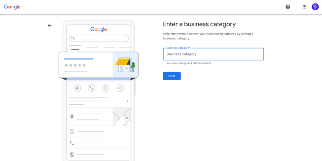 Google My Business Profile Category